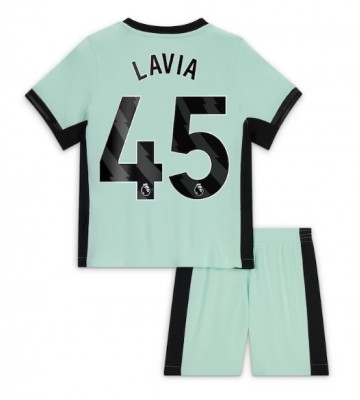 Chelsea Romeo Lavia #45 Tredje trøje Børn 2023-24 Kort ærmer (+ korte bukser)